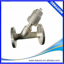 DN65 Plastic Head Flange Pneumatic Angle Seat Valve Made In China